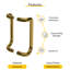 Poignées décalées en aluminium, finition anodisée transparente-1513403044