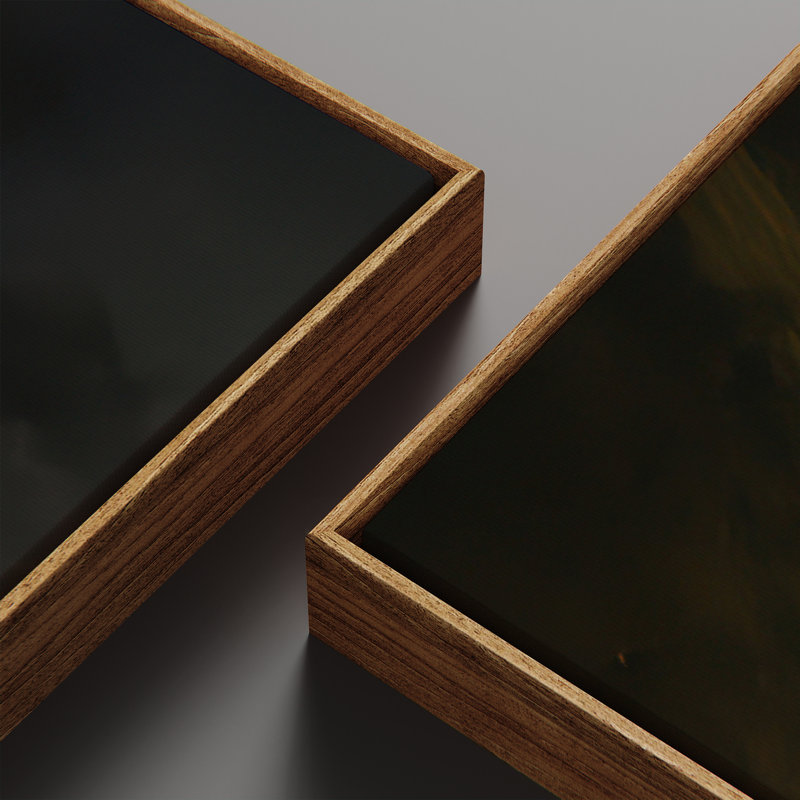 «Vintage Landscape Wall Art», ensemble de 2 toiles encadrées 20 x 60 pouces, Naturel