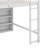 Jimmya Loft Bed with 8 Open Storage Shelves and Built-in Ladder-1494766788-1494766843