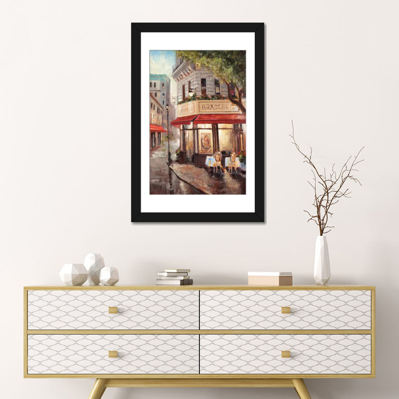 « parisian à la toile », impression sur toile, H 26 po x l 18 po x P 1,5 po, Toile avec cadre noir