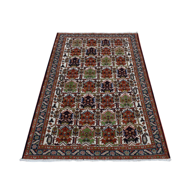 Tapis unique brun / rouge / vert nouvel âge 3 pi 10 po x 5 pi 10 po Brondby