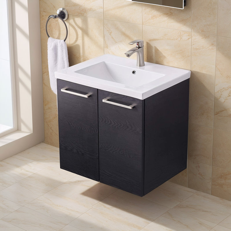Meuble-lavabo simple mural 24 po 24 po