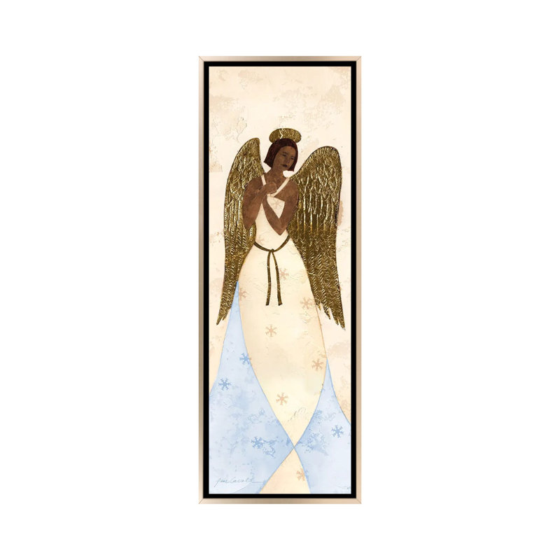 Seraphin III - reproduction d'art sur toile tendue, H 36 po x l 12 po, Reproduction encadrée sans passe-partout, Champagne