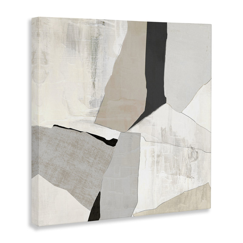 Art mural neutre sur toile aux teintes abstraites, design par Susan Jill, H 30 po x l 30 po