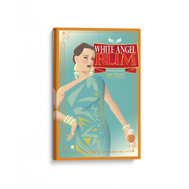 Rhum White Angel, H 48 po x l 32 po, Toile tendue, Ne s’applique pas