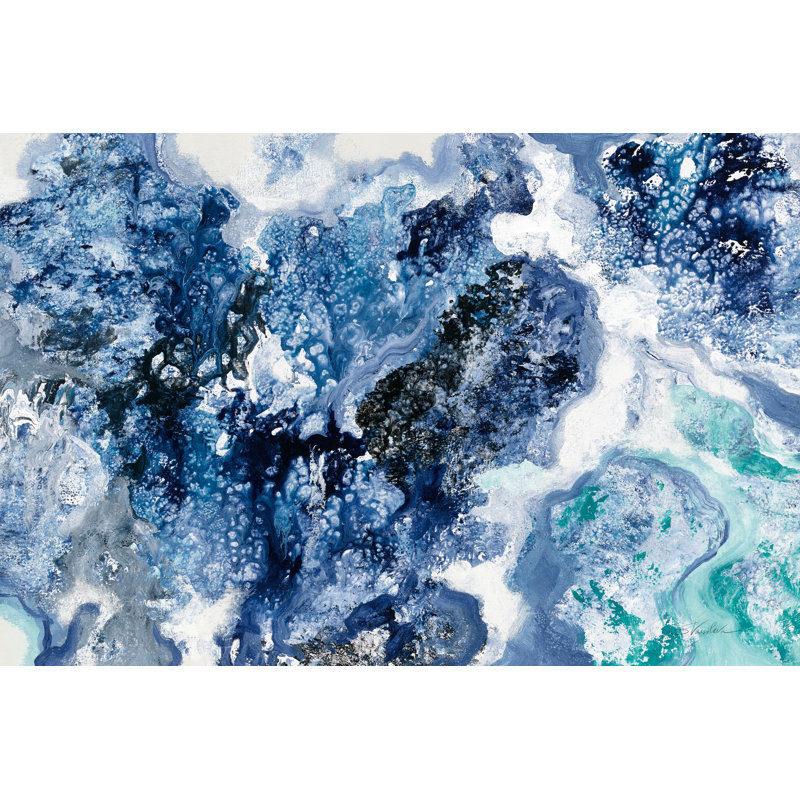 «Tidal Reflection Crop» - peinture sur toile tendue, H 20 po x l 30 po