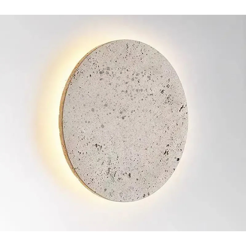 Wabi-sabi Yellow Travertine Wall Light