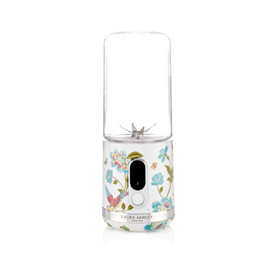 Laura Ashley Elveden White Portable Blender for Smoothies - Cordless Smoothie Blender with Stainless Steel Blades - USB Rechargeable Travel Blender