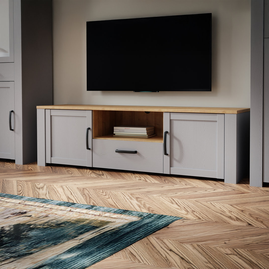 Furniture To Go Bohol 2 Door 1 Drawer Tv Unit - Riviera Oak & Grey Oak - Image 4
