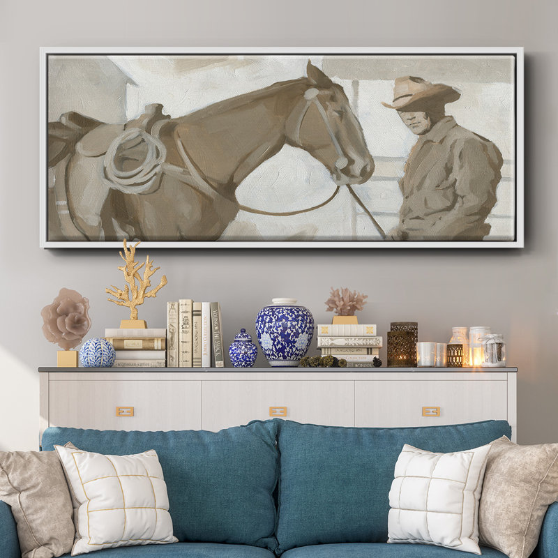 Work Friends I- Framed Canvas, 24" H x 60" W