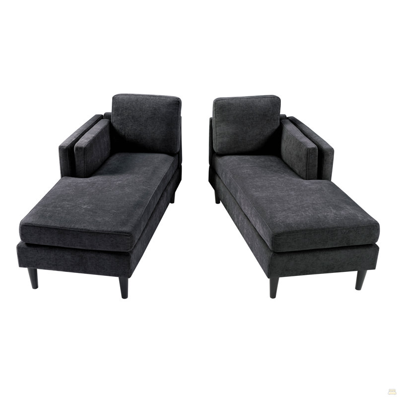Méridienne méridienne 53,5 po, Noir