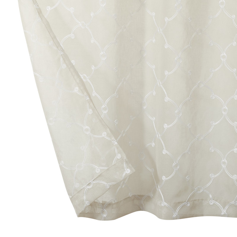 Sheer Curtain, 38" W x 84" L, Beige