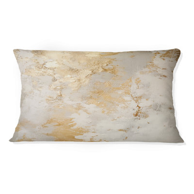 Fizzs beige et or fantaisie - Coussin décoratif imprimé abstrait