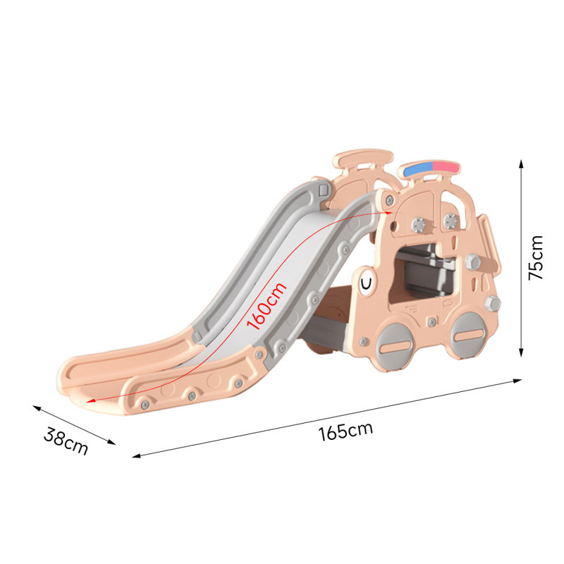 Harriet Bee Indoor Slide, Light Orange/White