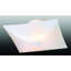  3-Light Indoor 14"W Simple White Semi-Flush Mount with Square White Glass
