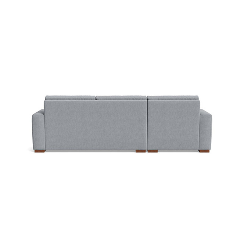 Couch Potato Chaise Sectional, Performance Weave - Zinc, Left Hand Facing