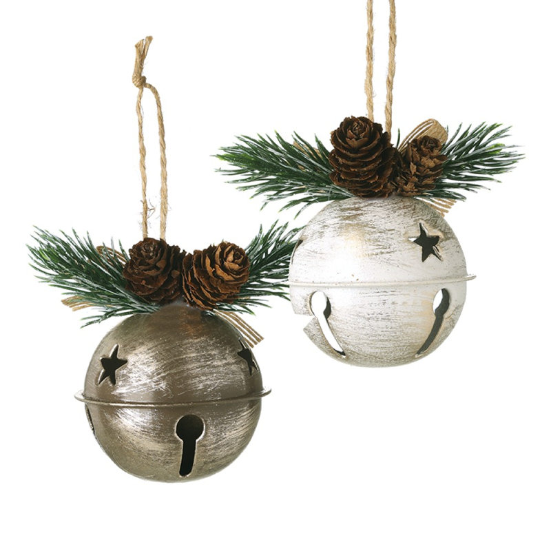 Hanging Bell Set with Pinecones