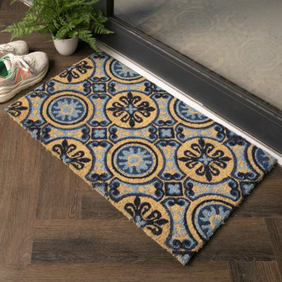 Ambler Non-Slip Geometric Doormat