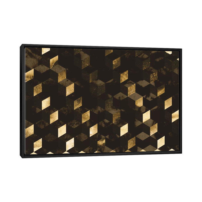 "Impression perdue" par 5by5Collectif - Impression sur toile, Toile avec cadre noir, Pas de tapis