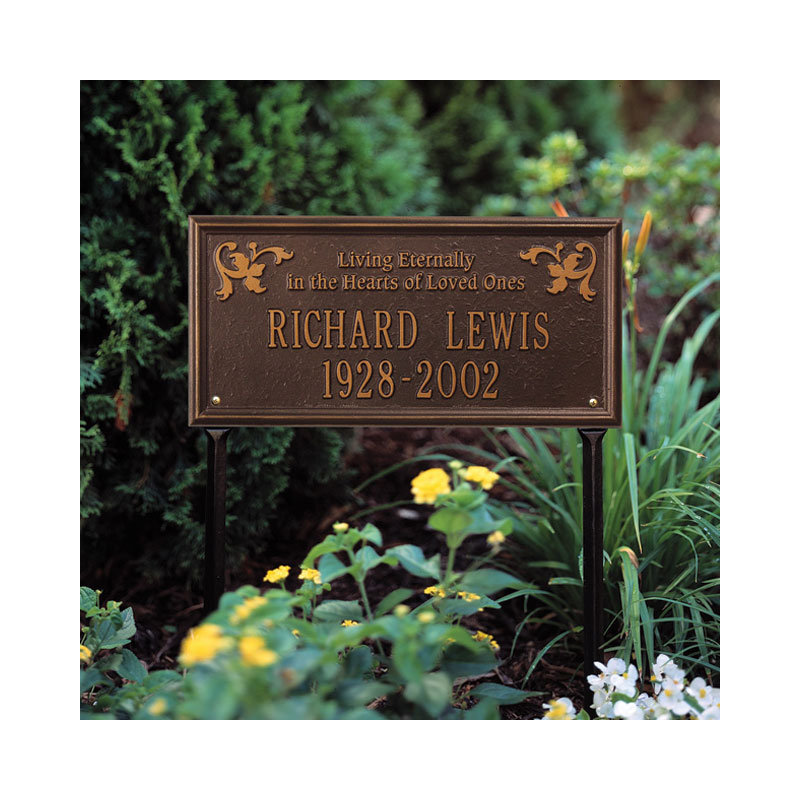 Wilmington 'Living Eternally' Memorial Plaque, Antique Copper, Yes