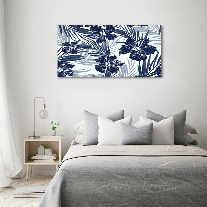 Tropical Flowers - Print, Canvas, 70cm H x 140cm W x 2cm D