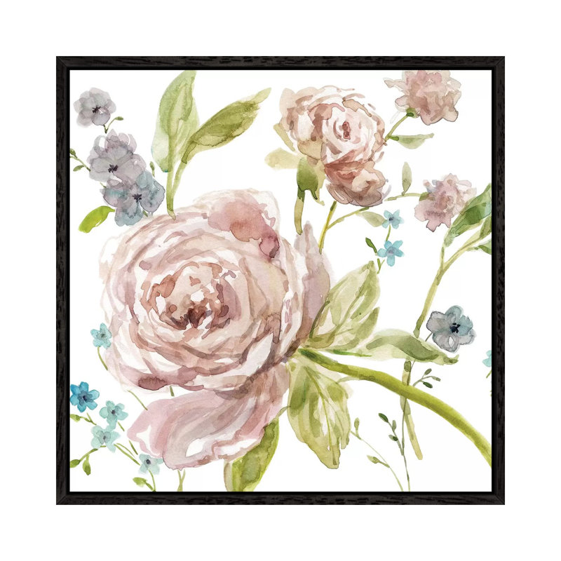 Summer Whisper I by Carol Robinson - Painting on Canvas, 45.72 cm H x 45.72 cm W, Black Framed