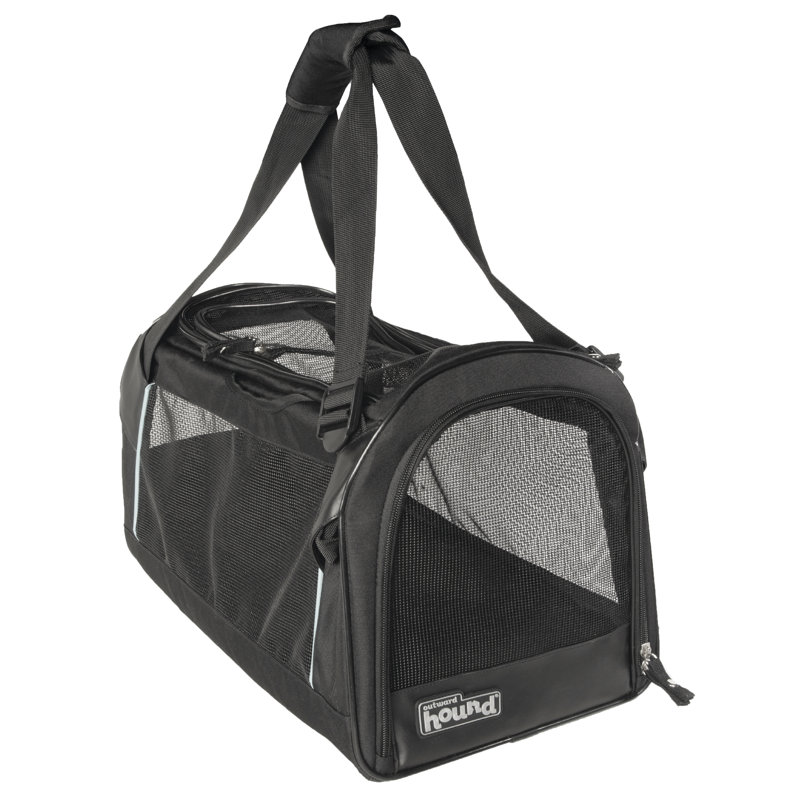 Outward Hound Pet Tour Mesh Travel Pet Carrier for Dog or Cat, Black