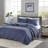 Navy Reversible Antimicrobial Twin Quilt Set