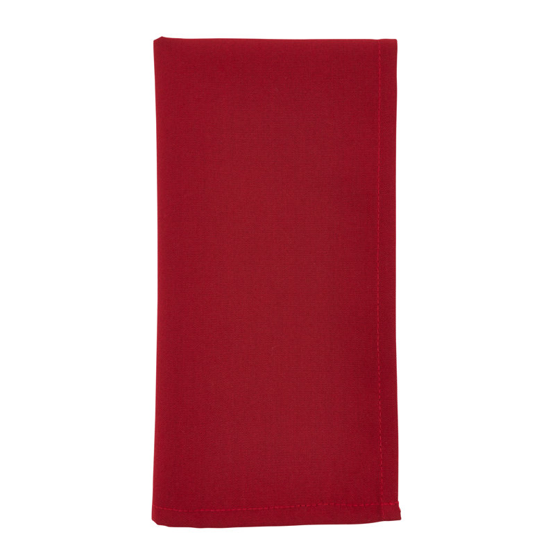 Evansville Polyester Solid Colour Square Napkin, Red