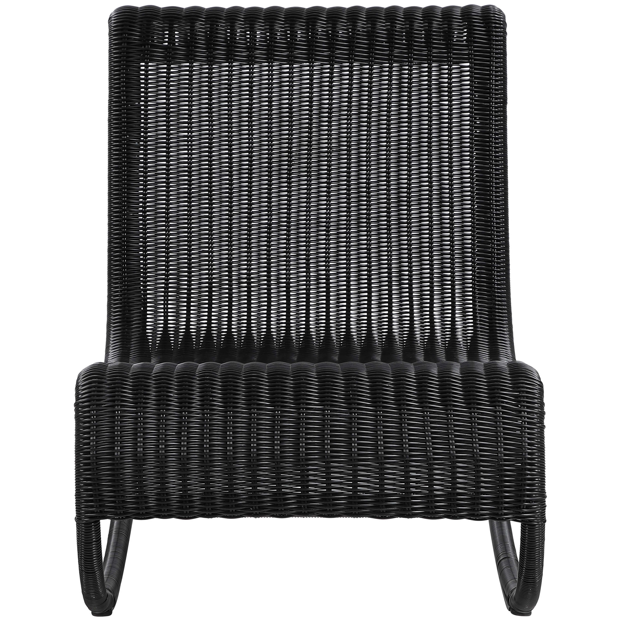 Antigua Wicker Outdoor Patio Rocker, Black