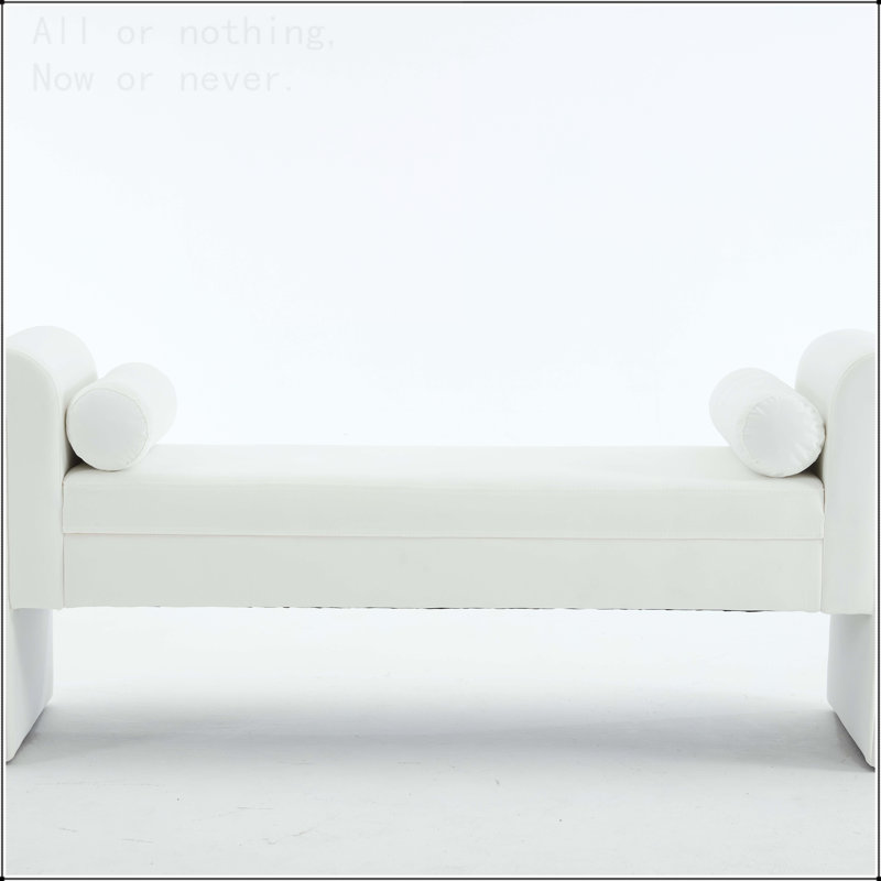 60-inch storage bench, White