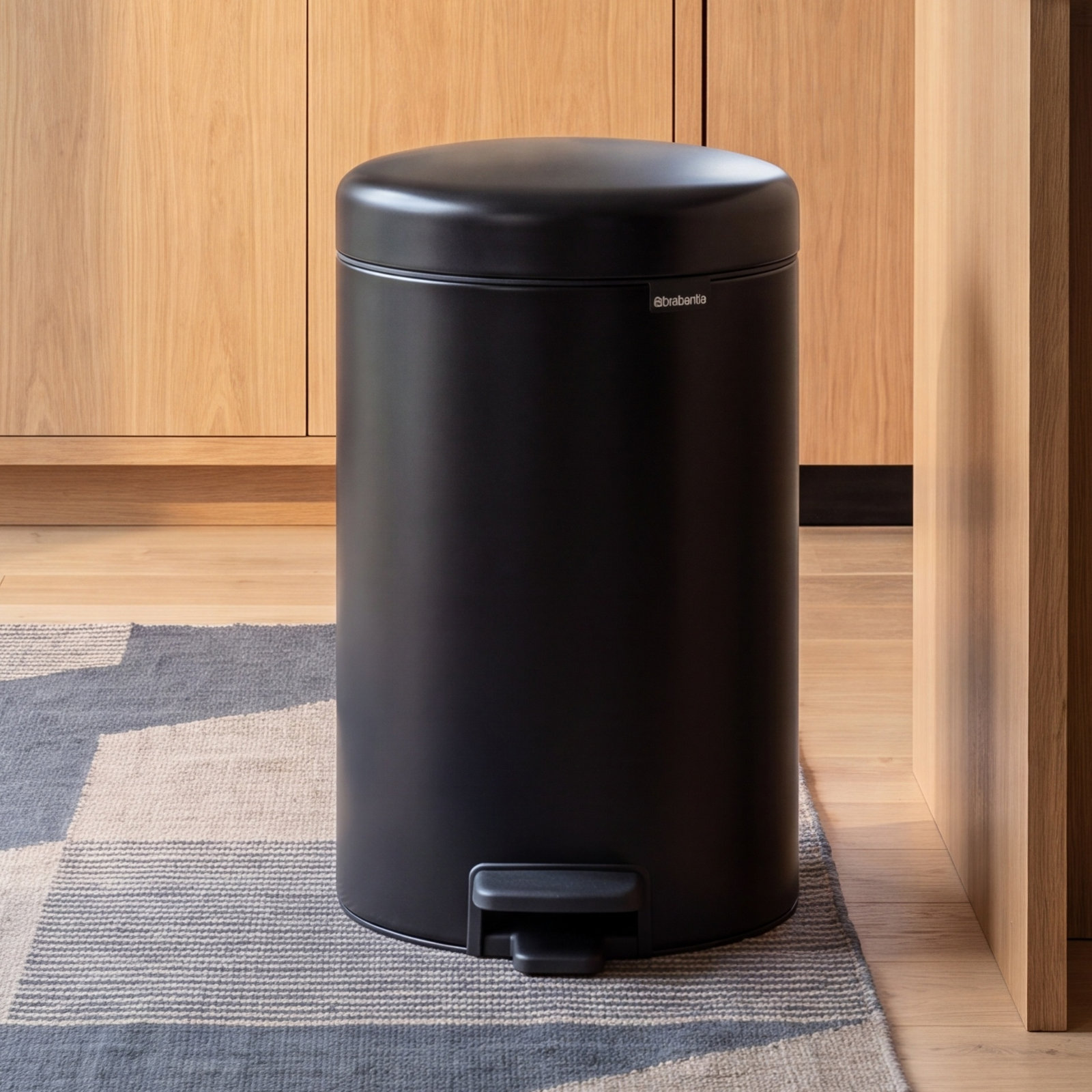 Brabantia Newicon 1.3gal Step-On Can, Matte Black