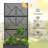 Metal Planter Wall with Trellis, Raised Garden Bed with Trellis and Privacy Screen, Outdoor Planter Box with Drainage Holes for Climbing Plants, Vines, Flowers & Vegetables, Garden Privacy Planter-118129144-118129146