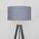 Ismay 149 cm Morrigan Wood Tripod Floor Lamp with Shelf & XL Reni Shade