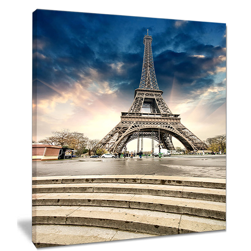 " Eiffel Tower With Stairs ", 40" H x 30" W x 1.5" D