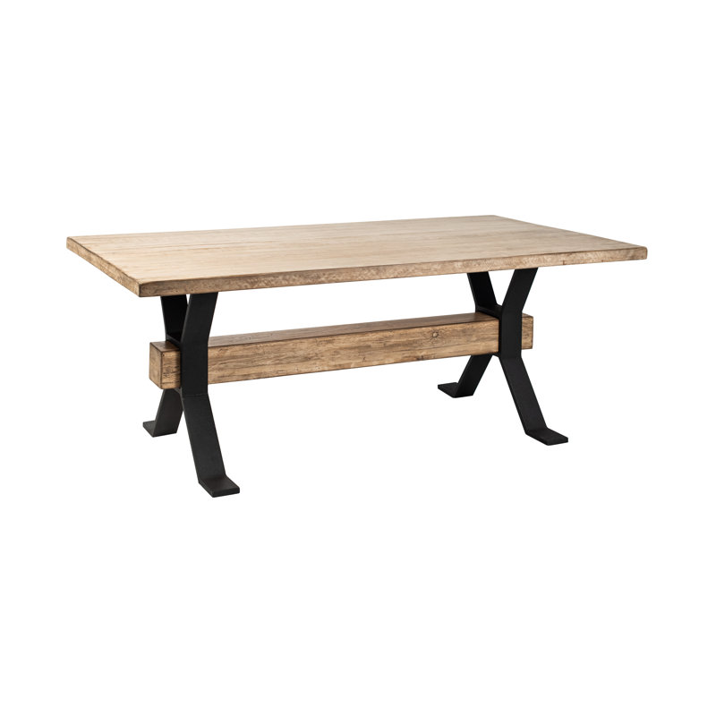 Table de salle à manger en pin récupéré de 90 po de largeur Watchtower
