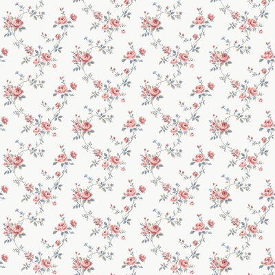 Galerie Miniatures 3 Blue Floral Wallpaper