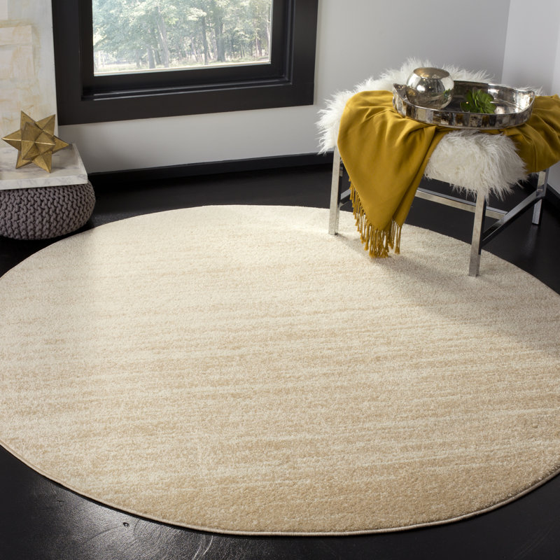 Hornsey Hooked Champagne/Cream Rug, Round 122cm