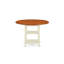 L'ensemble de table de salle à manger 5 pièces comprend une table de cuisine ronde avec Dropleaf et des tablettes et 4 chaises de salle à manger, babeurre et cerise-109867305-109867316