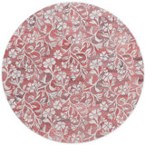 Camellia Floral Hand Tufted Polyester Indoor/Outdoor Area Rug in Coral/Ivory