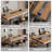 Brown Rectangular Solid Wood Dining Table-55386267