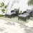 Comfort Patio Sofas, Steel Rattan 5 Piece Modern Set For Patio Balcony