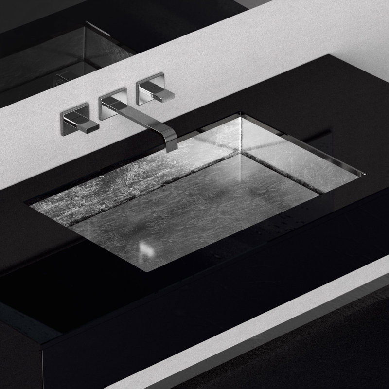 Four Lux 24'' L Bathroom Sink, Silver Leaf