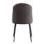 Ensemble de 2 chaises d'appoint en tissu et finition noire