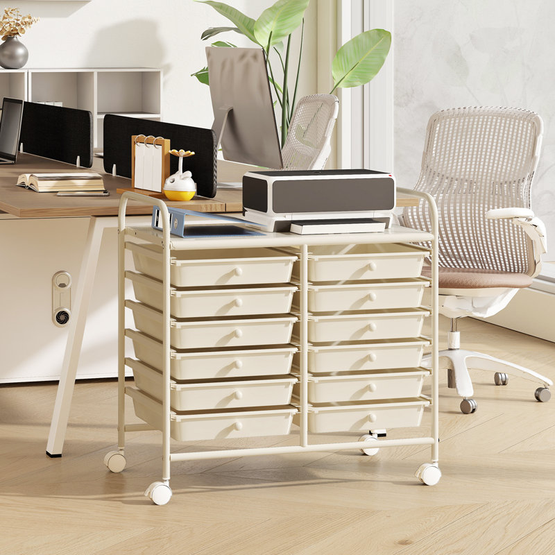 12 Drawer Storage Drawer, White