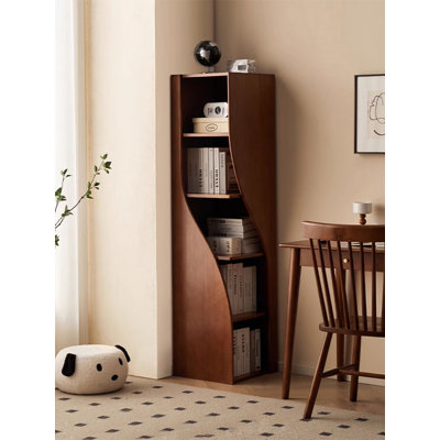 Armoire de coin en bois de pin avec tablette ouverte Wave