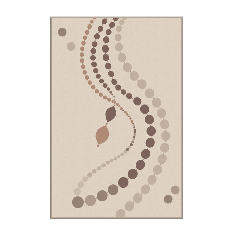 Tapis beige moelleux moelleux et minimaliste, 4 x 2