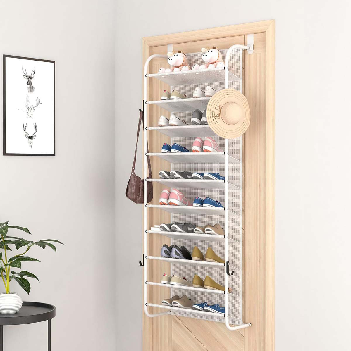 Latitude Run® 10 Tier Shoe Rack Hanging Shoe Storage The Door Shoe Rack ...