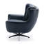 Chaise pivotante capitonnée avec base en métal-2057903671