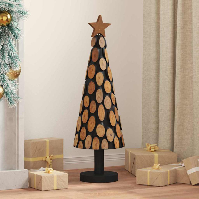 Christmas Tree with Stand Brown Solid teak wood, 90cm H